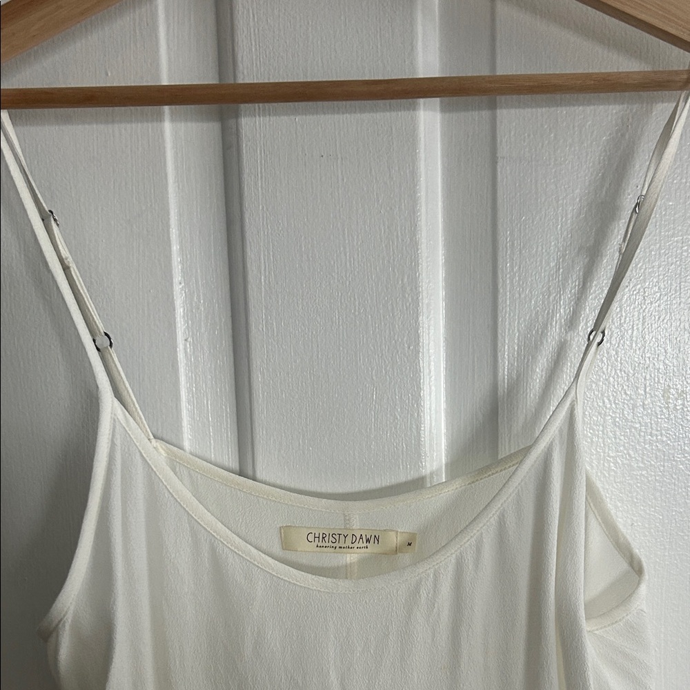 Christy Dawn Cream Spaghetti Strap Slip Dress